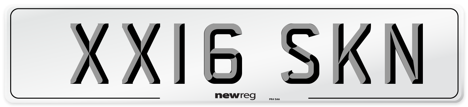 XX16 SKN Number Plate from New Reg
